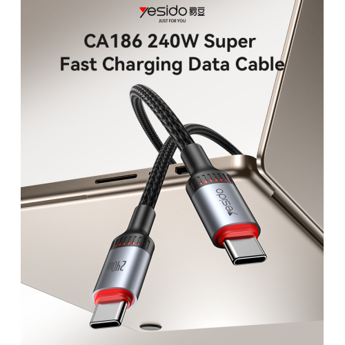 CA186 2 Meter 240W Type-C To Type-C Support USB2.0 Data Transfer Fast Charging Data Cable
