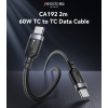CA192 2M PD 60W Fast Charging Type-C To Type-C Max With 480Mbps Data Transfer Braided Data Cable