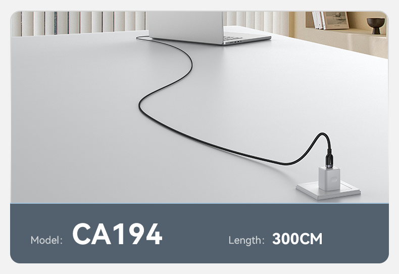 CA194 3M Type-C To Type-C 60W Fast Charging Data Cable Details