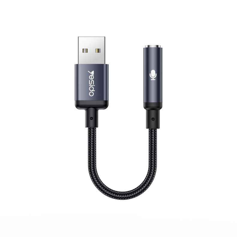 YAU46 Aluminum Alloy USB to 3.5MM High Ficelity Sound 48KHZ High