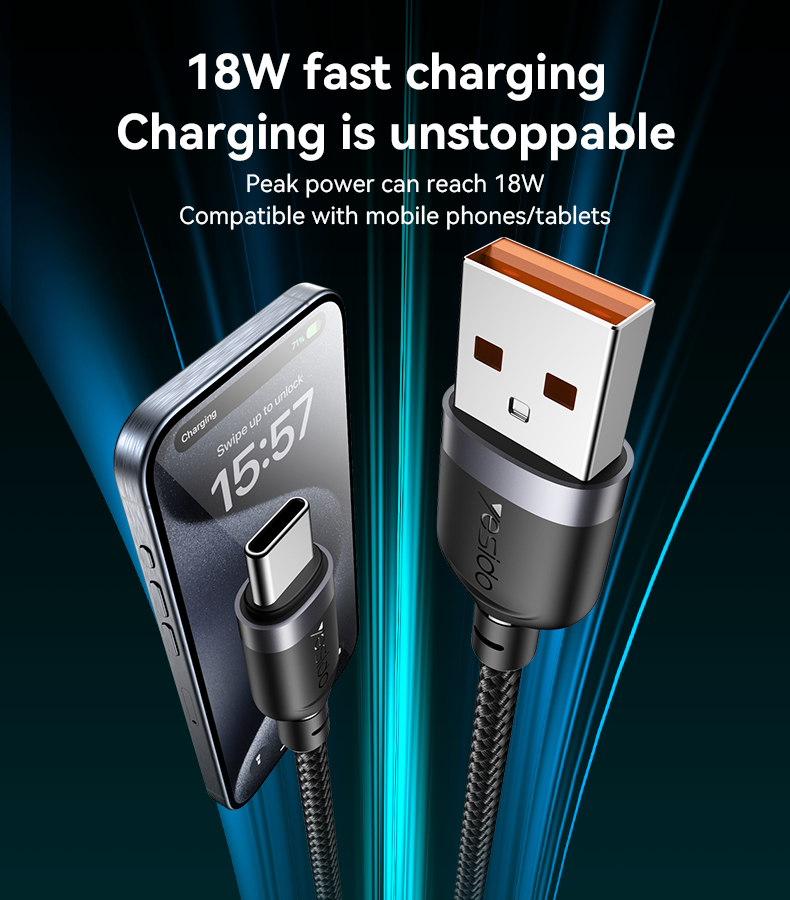 CA131C USB to Type-C 18W Fast Charging Data Cable Details