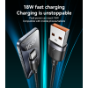 CA131C 0.3 Meter 18W Fast Charging USB to Type-C Aluminum Alloy Braided Data Cable