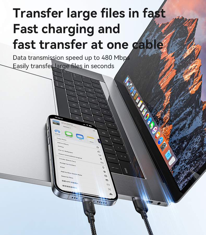 CA133C USB to Type-C 18W Fast Charging Data Cable Details