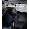 C273 720 Rotating Phone Mount 2 in 1 Funtion Car Cup Hole With Rotating Adjustable Base Phone Holder