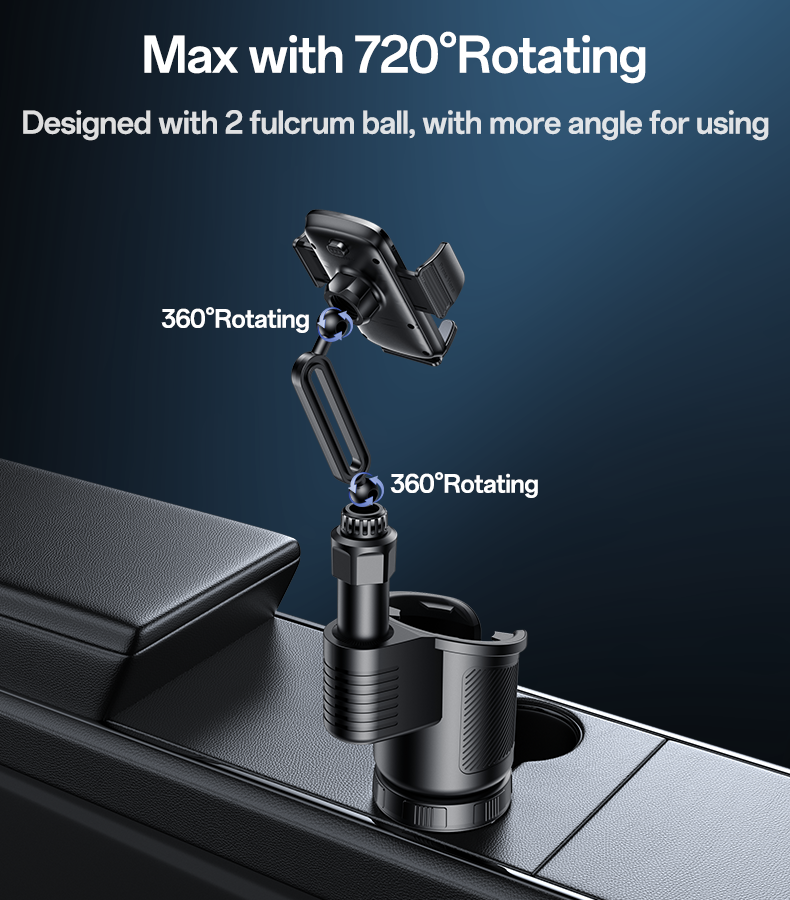 C273 2 in 1 Funtion Car Cup Hole Spring Clip Phone Holder Details