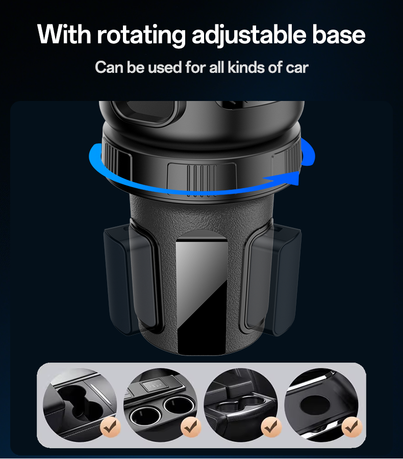 C273 2 in 1 Funtion Car Cup Hole Spring Clip Phone Holder Details