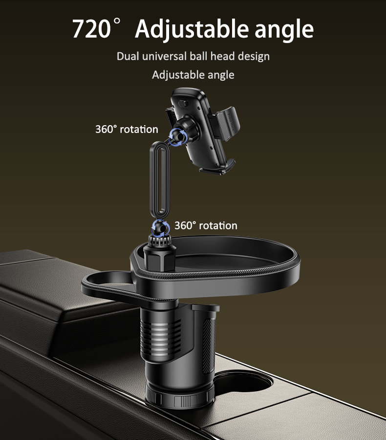 C274 4 in 1 Funtion Car Cup Hole Spring Clip Phone Holder Details