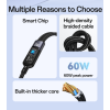 CA136C Yesido 1.2M 60W Fast Charging Type-C to Type-C&Watch High-density Braided 2 in 1 Data Cable