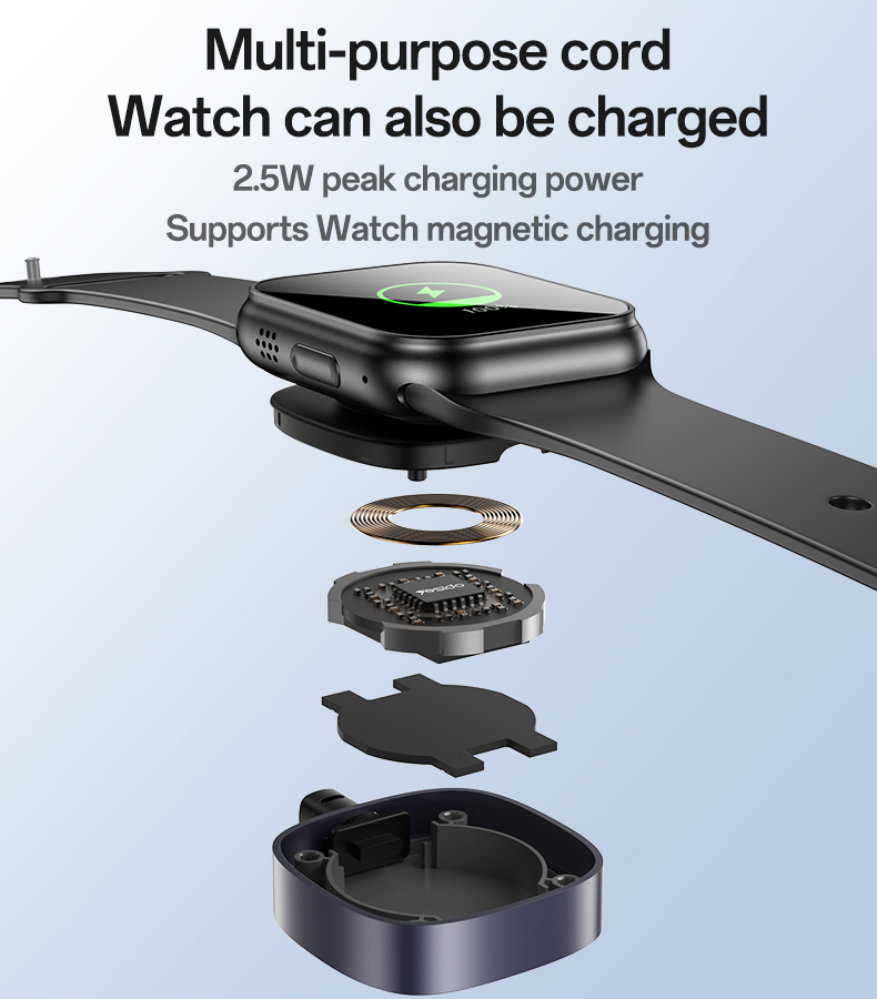 CA136C Type-C to Type-C&Watch 60W Fast Charging Data Cable Details