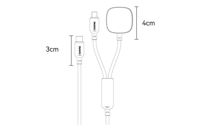 CA136C Type-C to Type-C&Watch 60W Fast Charging Data Cable Details