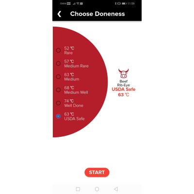 5mm 4-Probes Repeater for Cook | Smart Wireless Meat Thermometer with 4 Probes | 100M Wireless Range Bluetooth Meat Thermometer