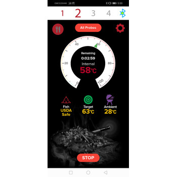 Remote Meat Thermometer (5mm Probe) | Remote Barbecue Thermometer | Long Range Food Probe Thermometer