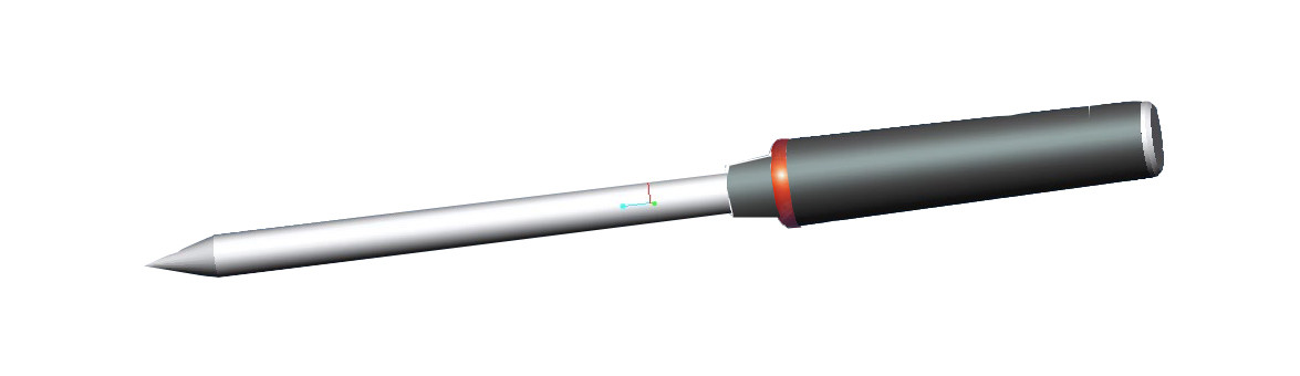 4mm diameter probe with red flashing LED indicator light 