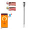 Enhanced 1.35/3.7mm Wireless Meat Thermometer with LED Flashlight Feature