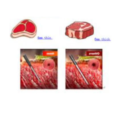 Enhanced 1.35/3.7mm Wireless Meat Thermometer with LED Flashlight Feature