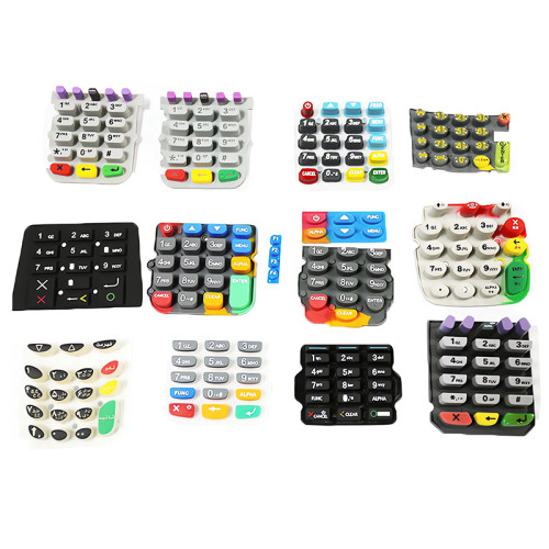 Custom Silicone Rubber Conductive Keypad For Pos Machine | Good Tactile Feedback