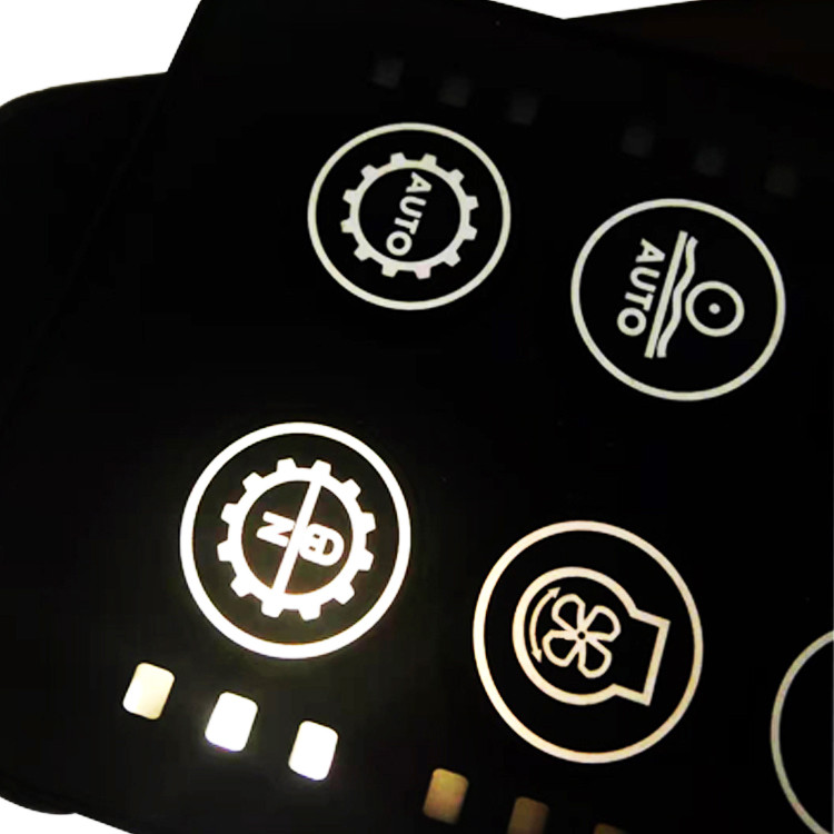 Backlit silicone control panel with 4WD and differential lock icons lit