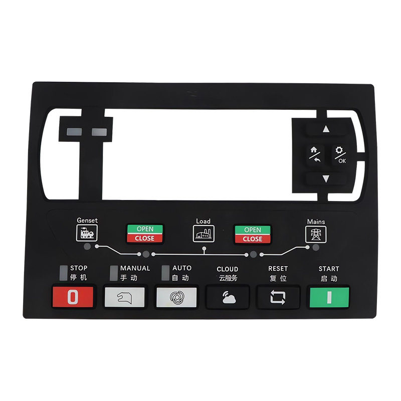 Custom silicone rubber push button keypad with backlit legend