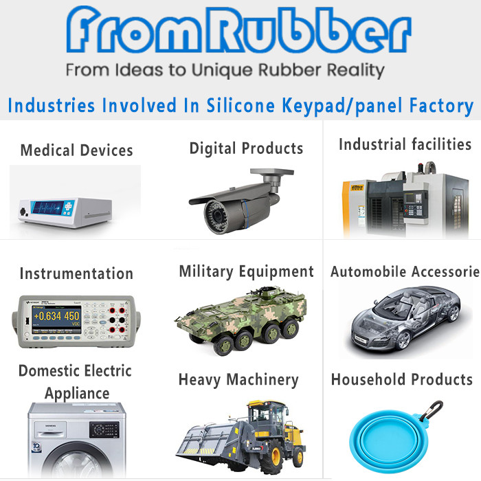 Industries Served by FromRubber Silicone Keypad/panel Manufacturer
