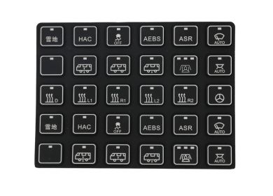 Transparent printed silicone rubber keypad