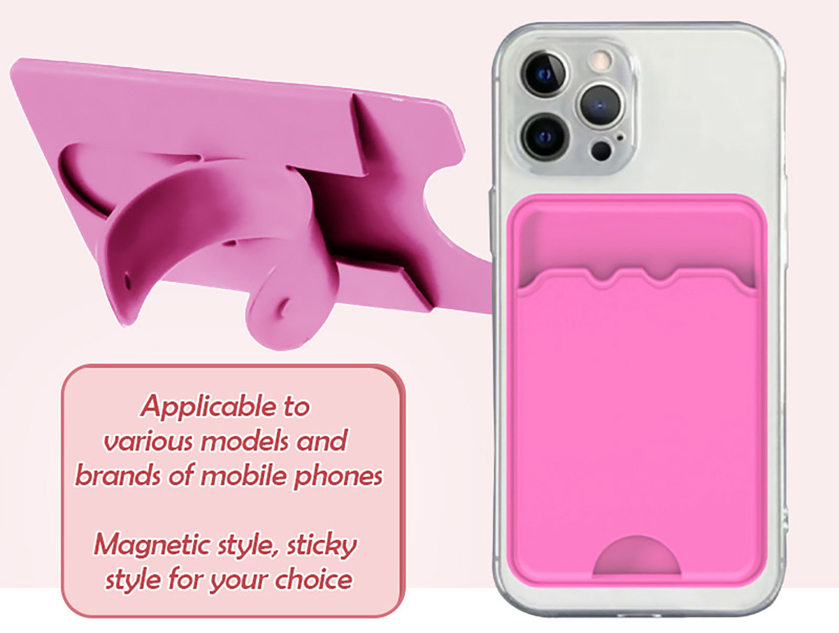 silicone phone card hoder