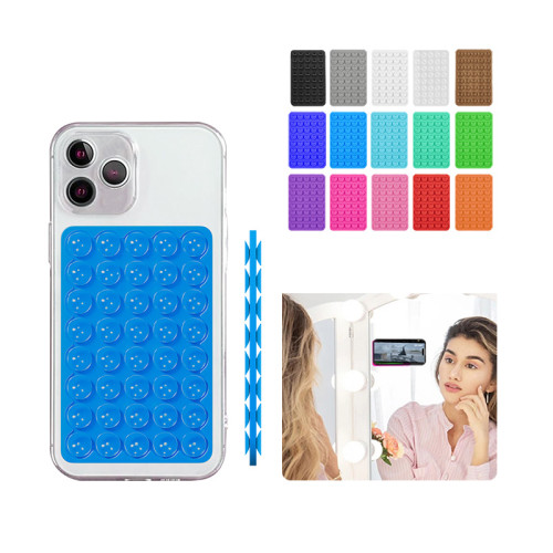 Reusable Double Sided Silicone Suction Cup Phone Mount Case for Selfies/Videos