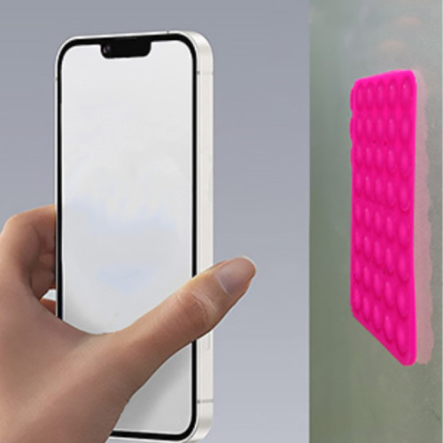 Reusable Double Sided Silicone Suction Cup Phone Mount Case for Selfies/Videos