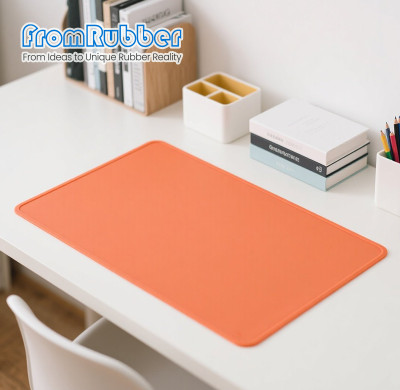 Multi-Use Silicone Desk Pad with Mouse Pad for Home Office