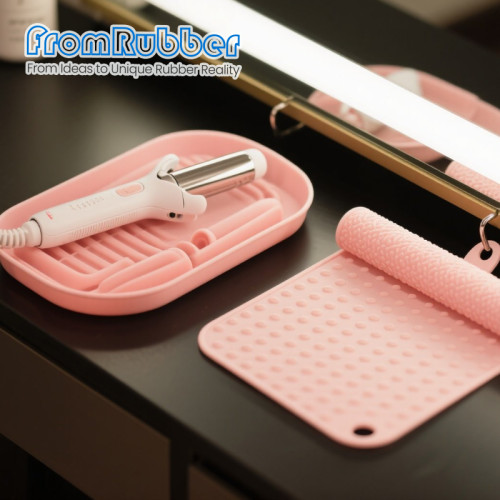 Custom Heat-Resistant Silicone Pad for Curling Irons & Hair Tools