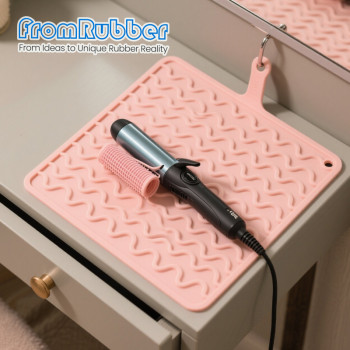 Custom Heat-Resistant Silicone Pad for Curling Irons & Hair Tools