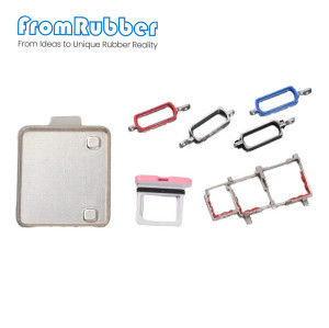 Custom Plastic Metal Parts Covered Rubber One-piece Overmolding