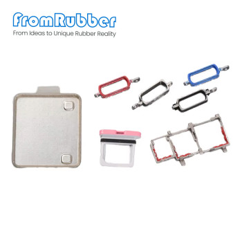 Custom Plastic Metal Parts Covered Rubber One-piece Overmolding