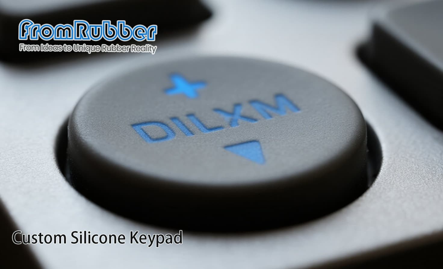 Industrial silicone keypad in machinery control panel