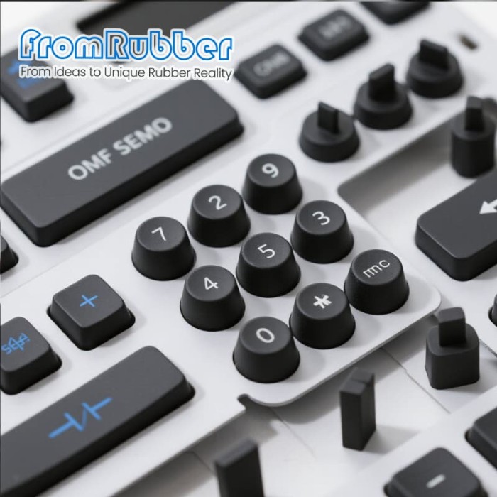 Conductive Silicone Keypad – Button Matrix, IP68 Rated, Carbon Pill Switches
