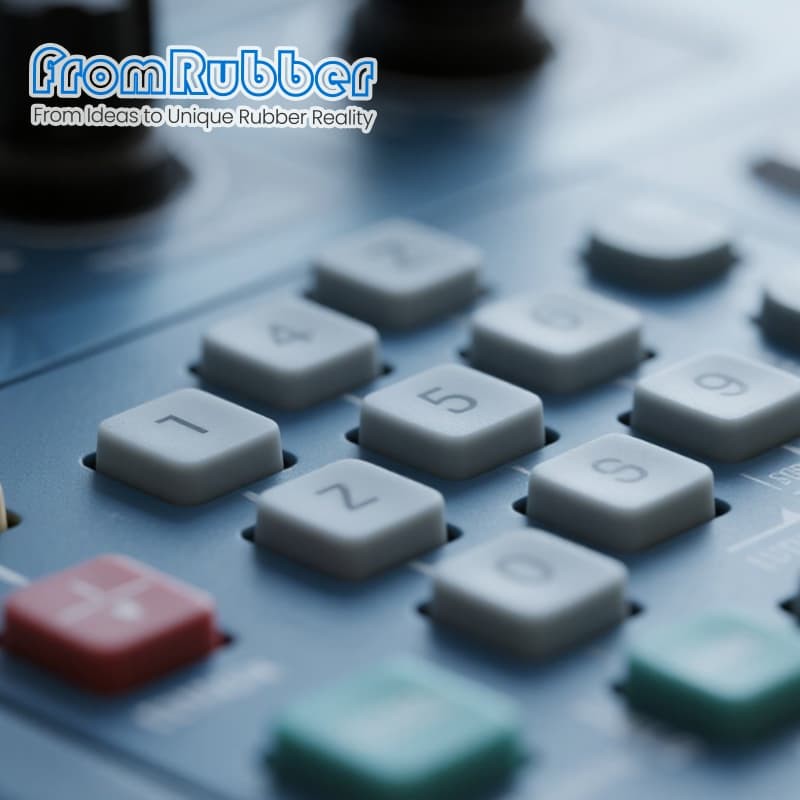 Precision-molded silicone keypad for industrial control panel in extreme environments