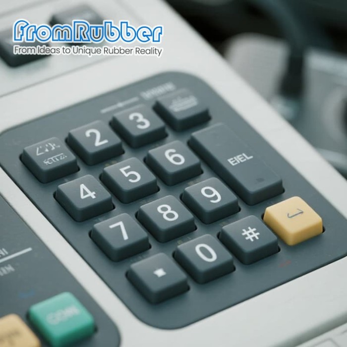 Conductive Silicone Keypad – Button Matrix, IP68 Rated, Carbon Pill Switches