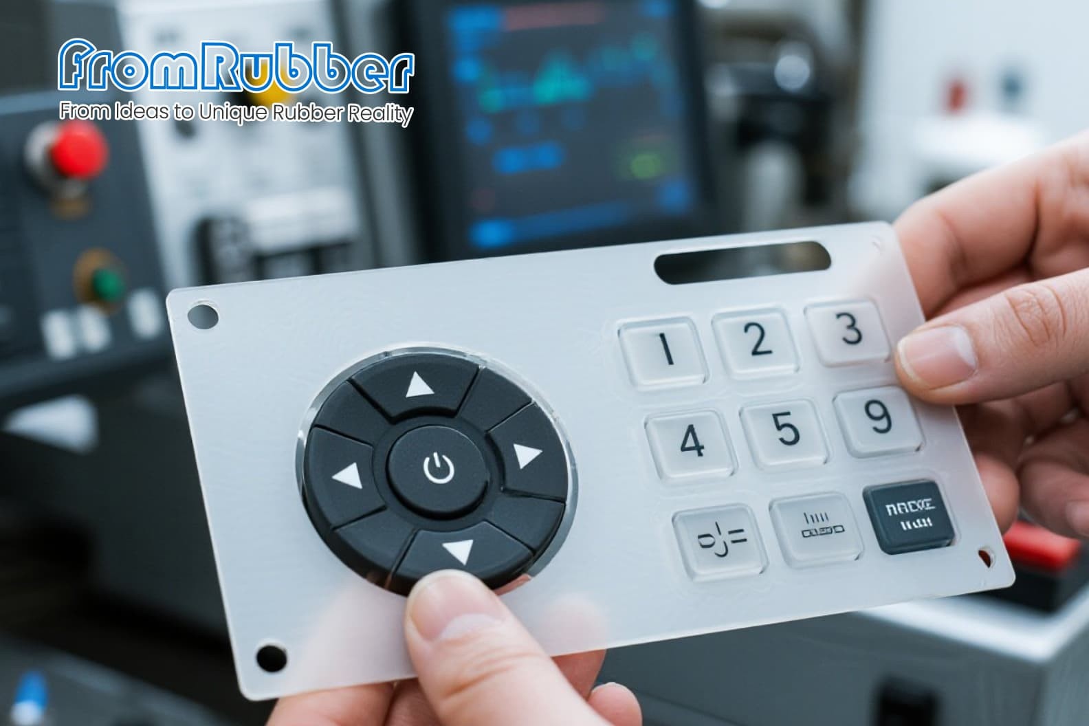 LED backlit silicone control panel example