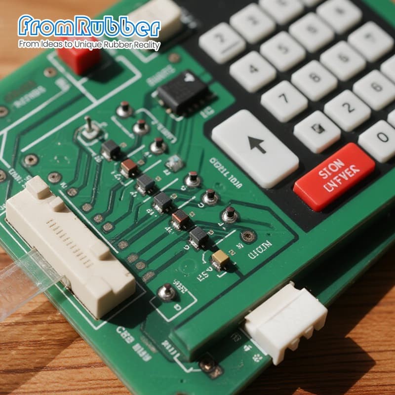 Membrane switch back view