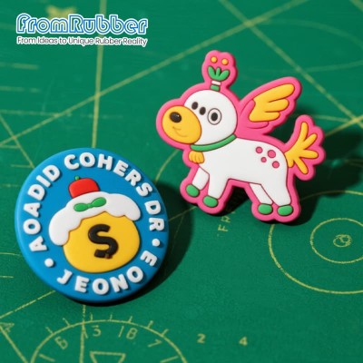 Soft Waterproof Silicone Heat Transfer Patches & Cartoon Badge for Clothing