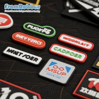 Embossed 3D Logo Silicone Labels for Brand Promotion