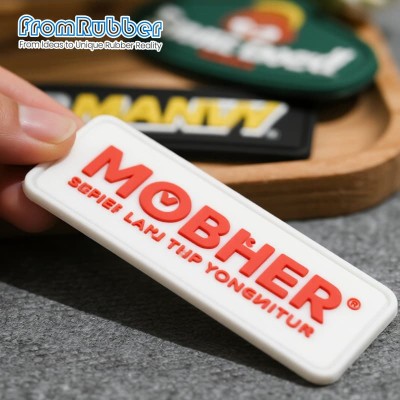 Embossed 3D Logo Silicone Labels for Brand Promotion