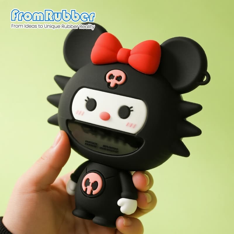 Cartoon Silicone Power Bank Cover in Use