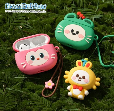 Stylish Colorful Silicone Earphone Cover for Charging Case