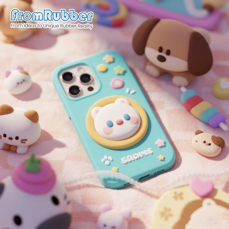 Multi Color Silicone Phone Case Front View
