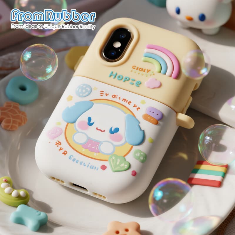 Multi Color Silicone Phone Case Side View
