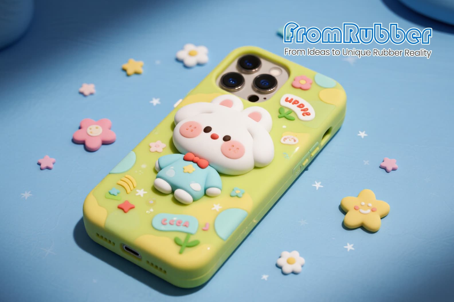 Funny 3D Cartoon Silicone Phone Case Front