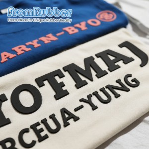 Heat Transfer Letter Silicone Patches Used for T-shirts and Sweatshirt