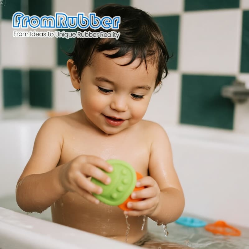 Floating silicone bath toys for kids
