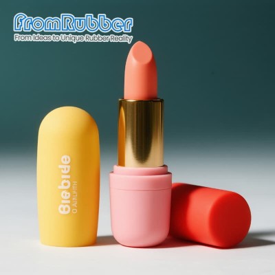 Fashionable Personalized Custom Logo Lipstick Silicone Case – Durable & Compact