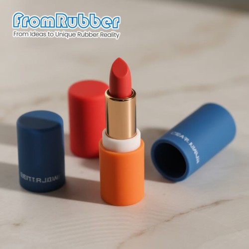 Fashionable Personalized Custom Logo Lipstick Silicone Case – Durable & Compact